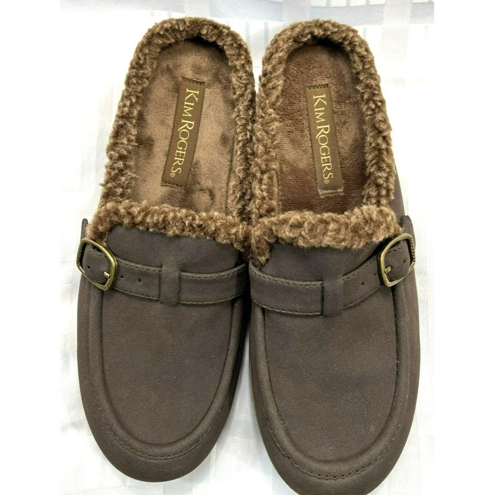 kim rogers ultra-comfort, women's remana mules, size 7M, color brown, slip on,